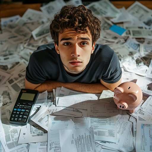Free Financial paperwork chaos Image - Man, Overwhelmed, Documents | Download at StockCake