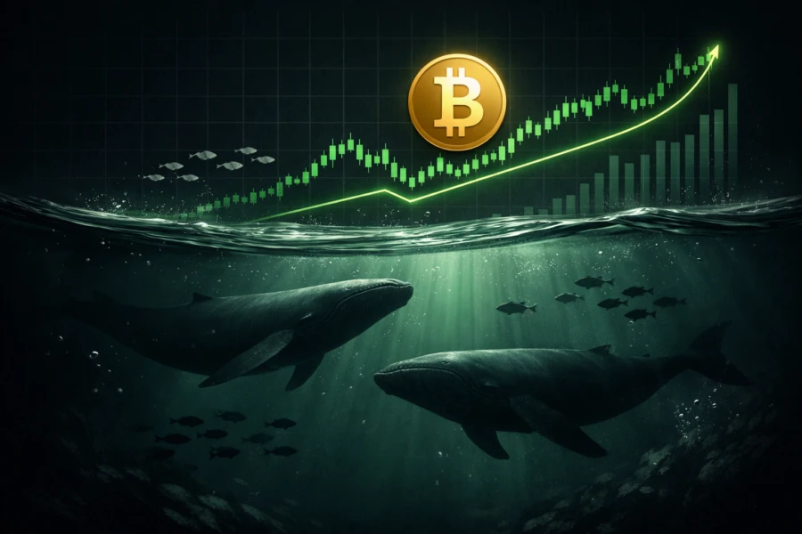 Bitcoin em choque: baleias acumulam e oferta some do mercado